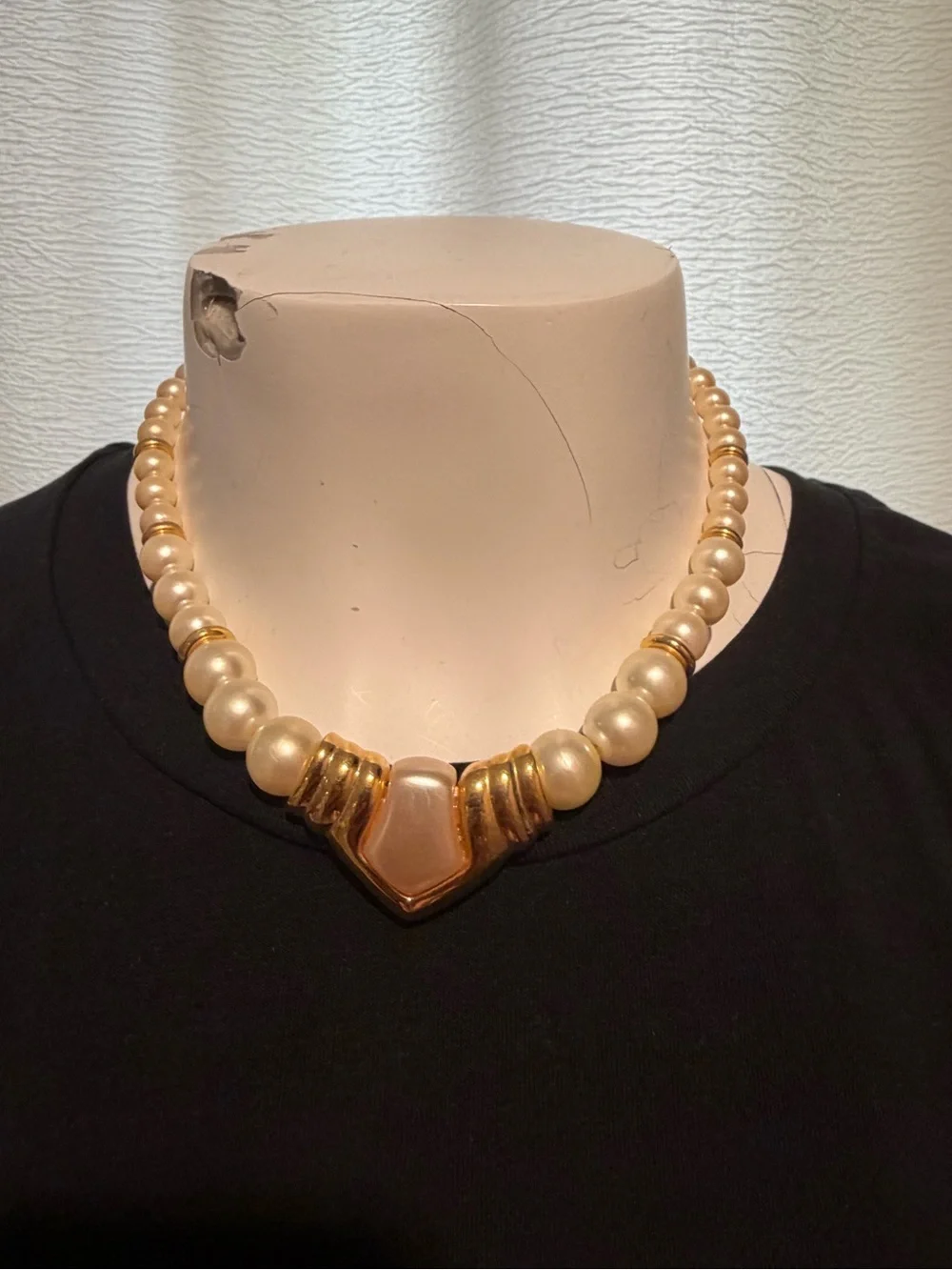 Vintage Napier Cabochon Pearl Necklace